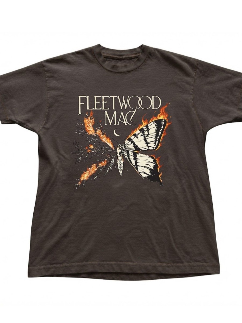Fleetwood Mac Flame Butterfly Graphic Print Gildan T-shirt